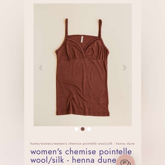 Unaduna / Ziloen chemise pointelle wool/silk - henna dune - Picture 2 of 5